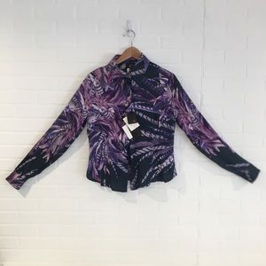 NWT Roberto Cavalli Silk Blouse Size 46